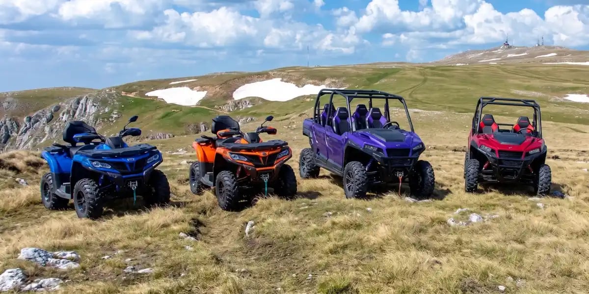 Showcasing multiple models of ATV and UTV