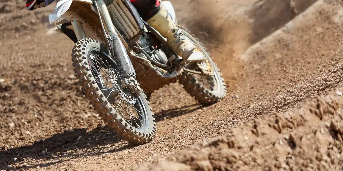 Dirt Bike Action on a Brown Course