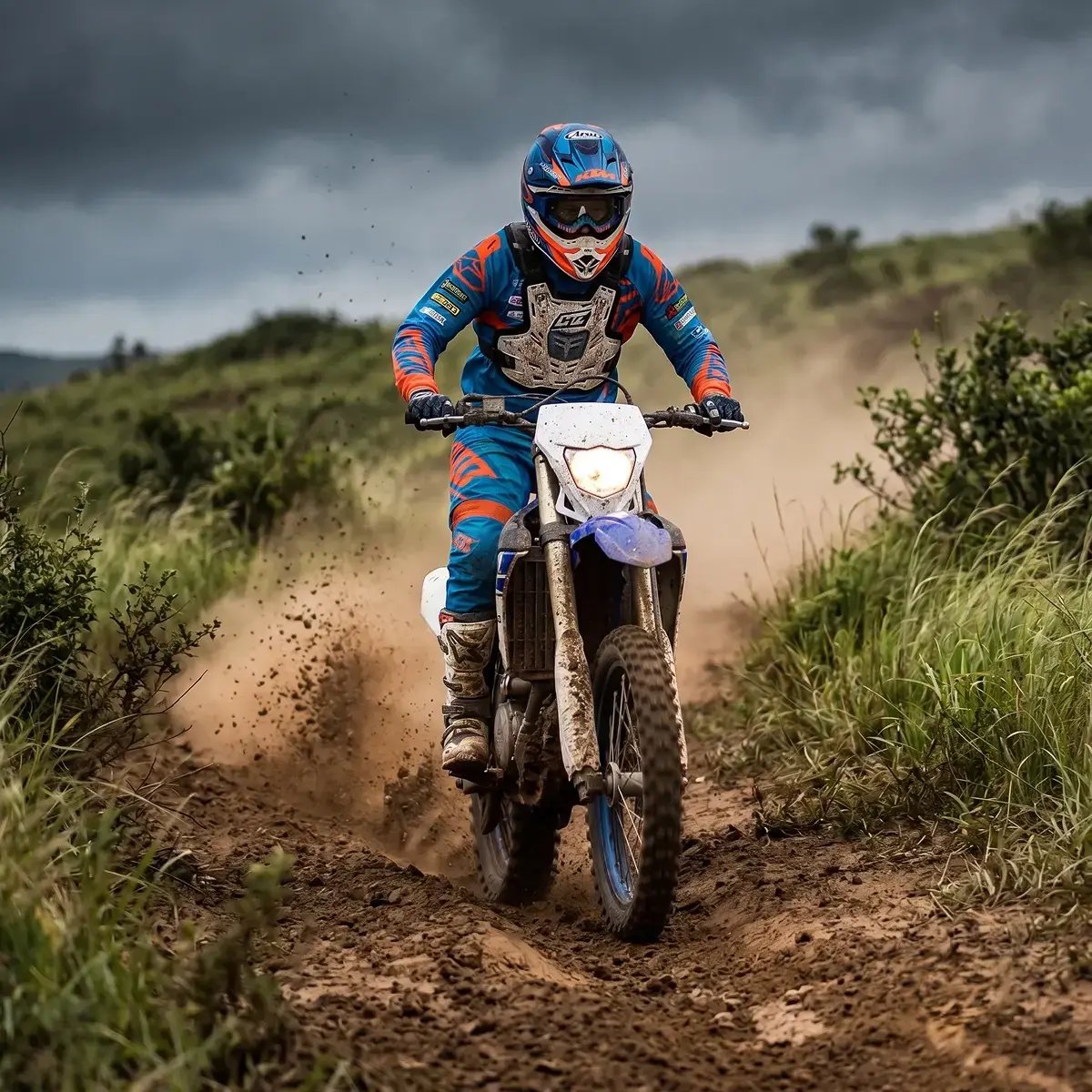Off-road motorcycle riding