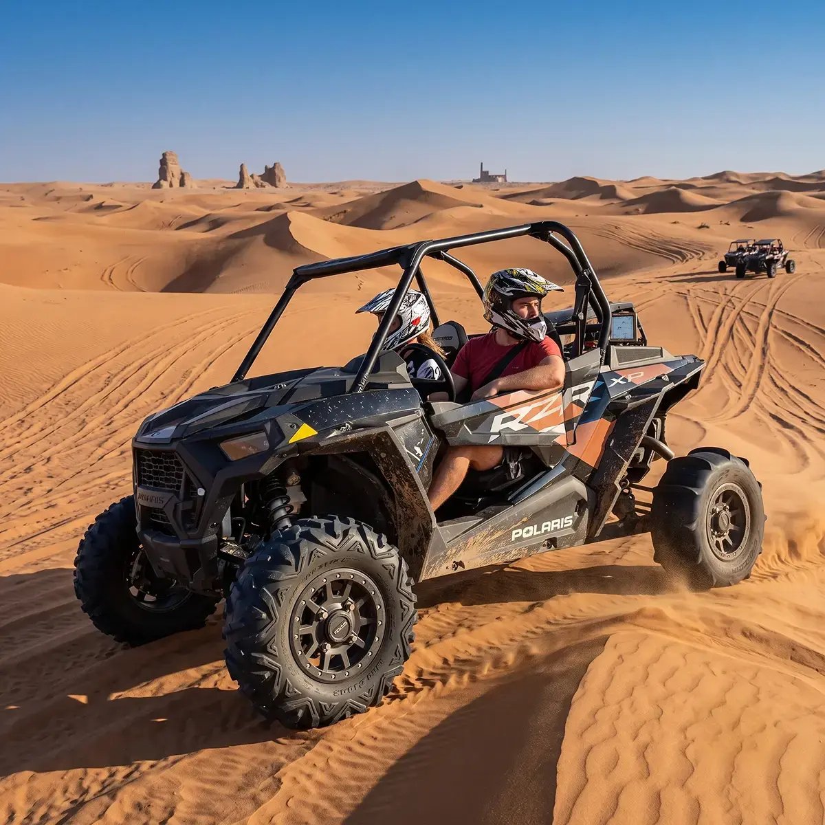 Side-by-side off-roading desert